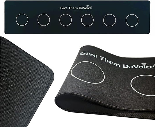 DaVoice Dog Button Mat – 6-Button Placement Pad for Communication and Talking Training (Buttons Not Included)