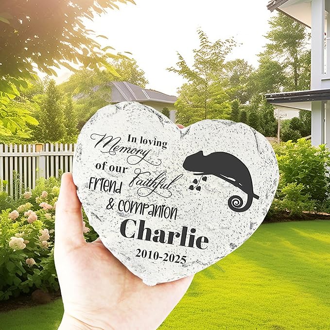 Personalized Dog Memorial Stone, Loss Gifts for Pet, Garden Stone, Pet Loss Gifts Cat Memorial Gifts, Cemetery Decorations, Grave Stone (Lizard)