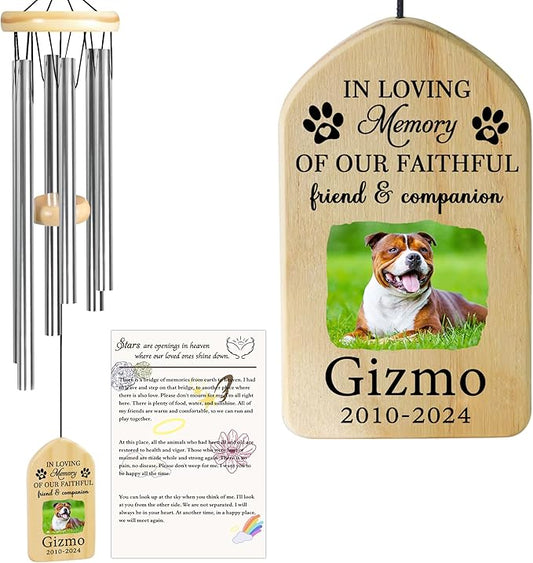 Dog Memorial Gifts for Loss of Dog, Pet Memorial Wind Chime, Pet Memorial Gifts, Pet Loss Gifts, Loss of Dog Sympathy Gift, Dog Remembrance Gift, in Memory of Dog Cat - Friend and Companion