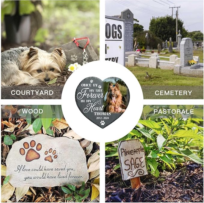 DIYKST Dog Memorial Gifts for Loss of Dog Sympathy Gift,Dog Memorial Stone,Pet Memorial Gifts,Pet Loss Gifts,Pet Memorial Stones for Dogs Cemetery Decorations for Grave,Cat Memorial (Sympathy Gift)