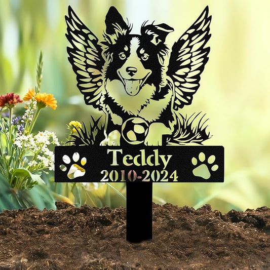 Custom Dog Grave Markers Outdoor, Personalized Pet Grave Marker Stake Dog Memorial, Outdoor Weatherproof Pet Cemetery Sign, Personalized Dog Memorial Gifts for Loss of Dog