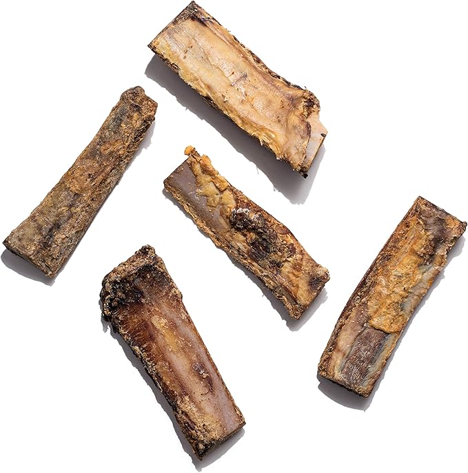 Jack&Pup 6" Rib Bones for Dogs (13 Pack) - Beef Bone for Dogs, Flavorful Real Dog Bones