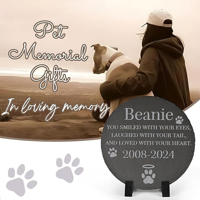 Pet Memorial Gift, Pet Memorial Stone, Sympathy Gift, Personalized Pet Memorial, Memorial Gift, Dog Memorial, Cat Memorial, Memorial Stone - Love with Your Heart