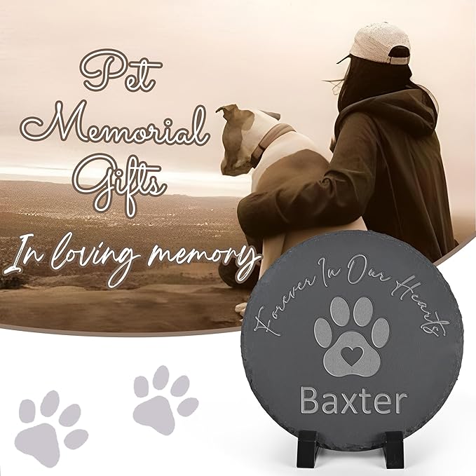 Pet Memorial Gift, Pet Memorial Stone, Sympathy Gift, Personalized Pet Memorial, Memorial Gift, Dog Memorial, Cat Memorial, Memorial Stone - Forever in Our Hearts