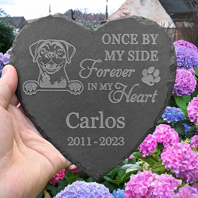 Pug Memorial Gifts, Pug Memorial Stone, Pug Keepsake, in Loving Memory Pug