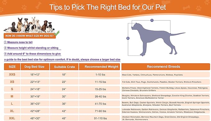 POCBLUE Deluxe Washable XXL Dog Bed for Large Dogs Dog Crate Mat 47 Inch Comfy Fluffy Kennel Pad Anti-Slip for Dogs Up to 110 lbs, 47" x 29", Brown
