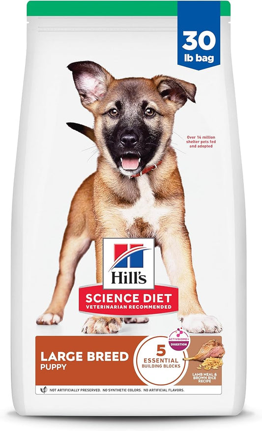 Hill's Science Diet Puppy Large Breed Dry Dog Food, Lamb Meal & Brown Rice, 30 lb. Bag