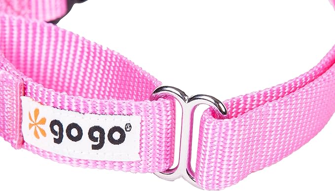 GOGO Pet Products 3/4-Inch Martingale Dog Collar, Medium, Pink