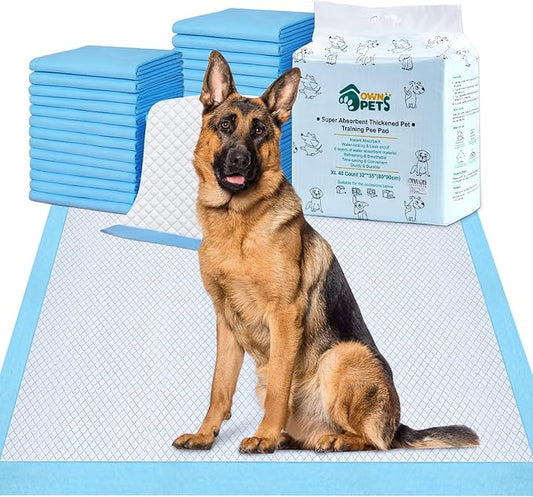 Ownpets Dog Training Extra Large Pad 35’’ x 32’’, Leak-Proof 6-Layer Pet Potty Training Pads Pee Pads with Quick-Dry Surface for Pets, Puppies, Adult, Sick & Aging Dogs, 20 Counts