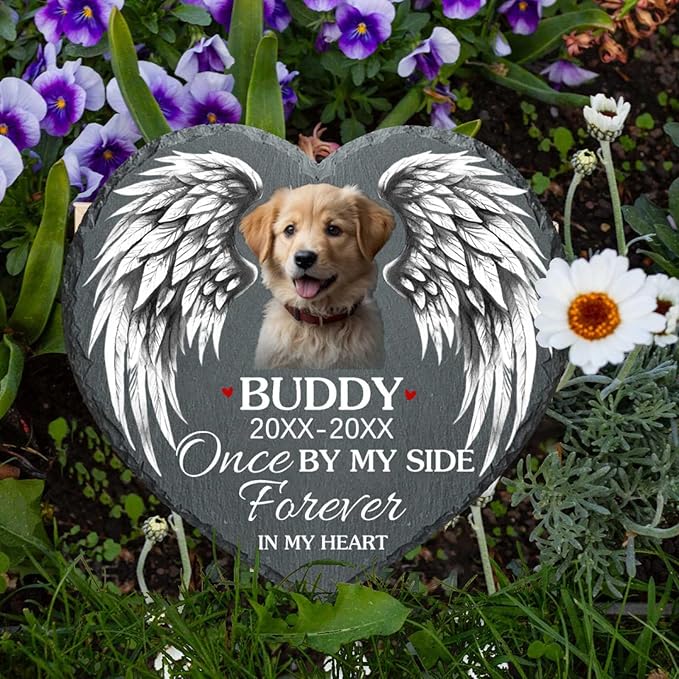 DIYKST Dog Memorial Gifts for Loss of Dog Sympathy Gift,Dog Memorial Stone,Pet Memorial Gifts,Pet Loss Gifts,Pet Memorial Stones for Dogs Cemetery Decorations for Grave,Cat Memorial (Memorial Gifts)
