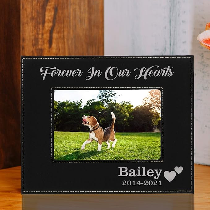 My Personal Memories Custom Personalized Dog Loss Memorial Pet Remembrance Picture Frame (Black with Silver)