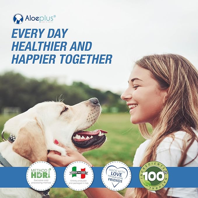 Dog Syrup 150ml - Complementary Energy and detoxifying Food Based on Organic Aloe Arborescens, Strengthens Natural defenses, Ideal as a Tonic for Senior Dogs and Puppies.