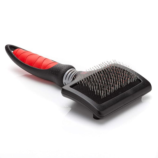 Mikki Dog, Cat, Puppy, Kitten Grooming Soft Pin Slicker Brush -For Knot, Tangles -Med-Lrg Pet-Large