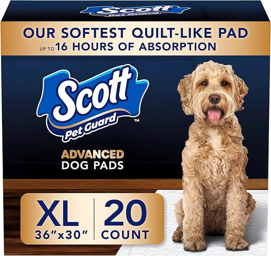 Scott Pet Guard Advanced Dog Pads - XL - 30" x 36" - 20 Pack