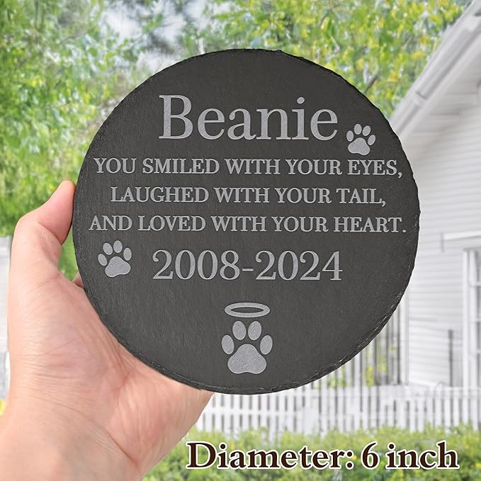 Pet Memorial Gift, Pet Memorial Stone, Sympathy Gift, Personalized Pet Memorial, Memorial Gift, Dog Memorial, Cat Memorial, Memorial Stone - Love with Your Heart