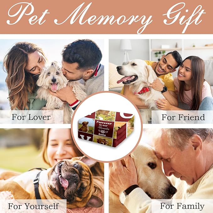 Pet Memorial Blanket Gift - Personalized Dog Memorial Blankets, Pet Sympathy Gifts for Loss of Dogs for Pets Lovers, Dog Bereavement Passing Away Gift, Custom Dogs Blanket (G)