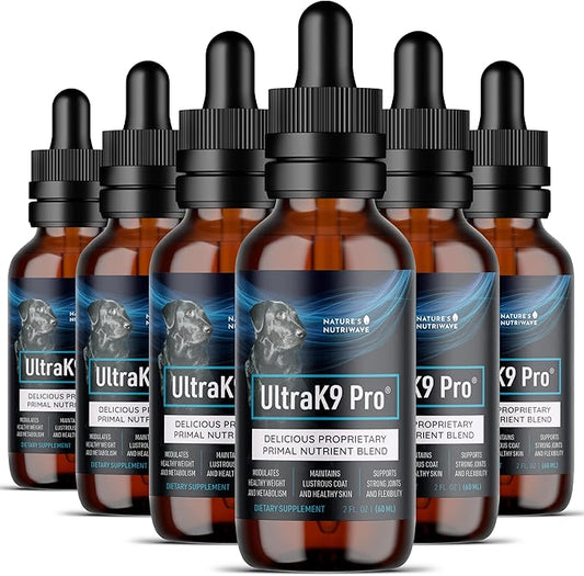 UltraK9 Pro Drops - Original All-in-One Supplement for Dogs, 100% Natural Dog Supplement with 9 Nutrients for Joint Support, Digestion, Skin, Coat Care | 2Oz, 60ml, 6 Month Supply