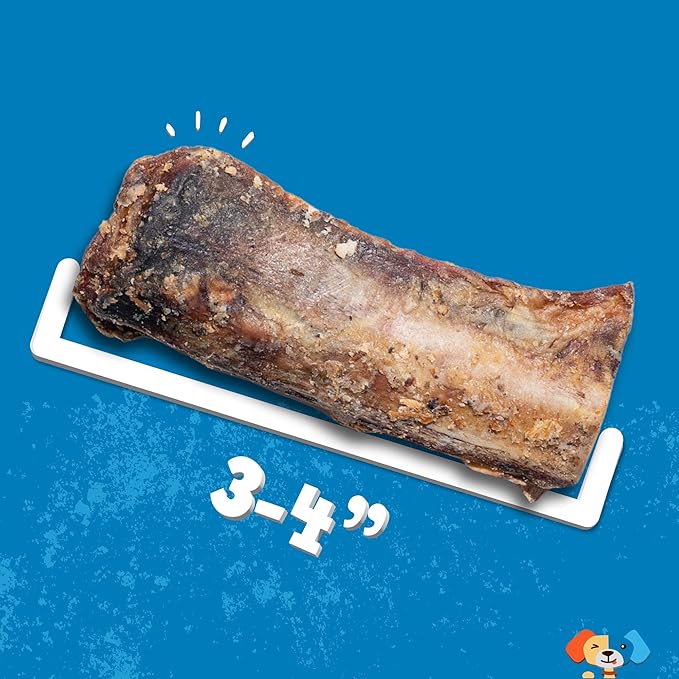 Jack&Pup Rib Bones for Dogs (24 Oz Bag), All Natural Beef Bones for Dogs, Single Ingredient Bone Marrow, Dog Rib Bones Bites