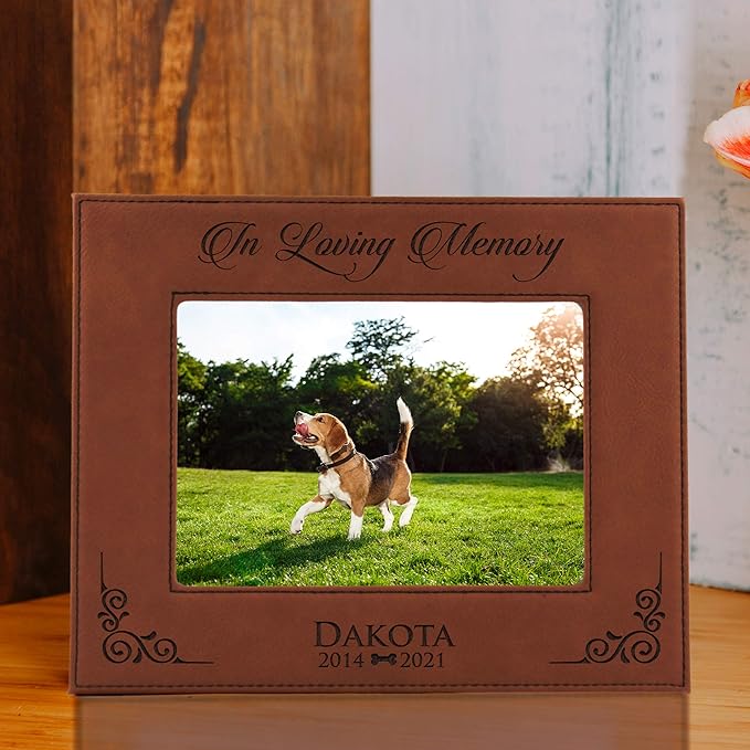 My Personal Memories Customized Dog Loss Memorial Pet Remembrance Picture Frame (Rust)