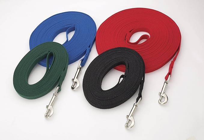 Guardian Gear Cotton Web Dog Training Lead 20'x5/8", Black