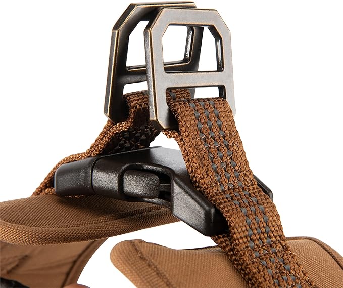 Carhartt Nylon Duck Comfortable Training Dog Harness, Fully Adjustable No Choke Rugged On-Leash Training Harness with Dual Attachment Points, Medium