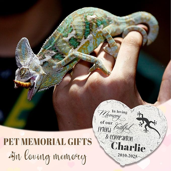Personalized Dog Memorial Stone, Loss Gifts for Pet, Garden Stone, Pet Loss Gifts Cat Memorial Gifts, Cemetery Decorations, Grave Stone (Lizard)