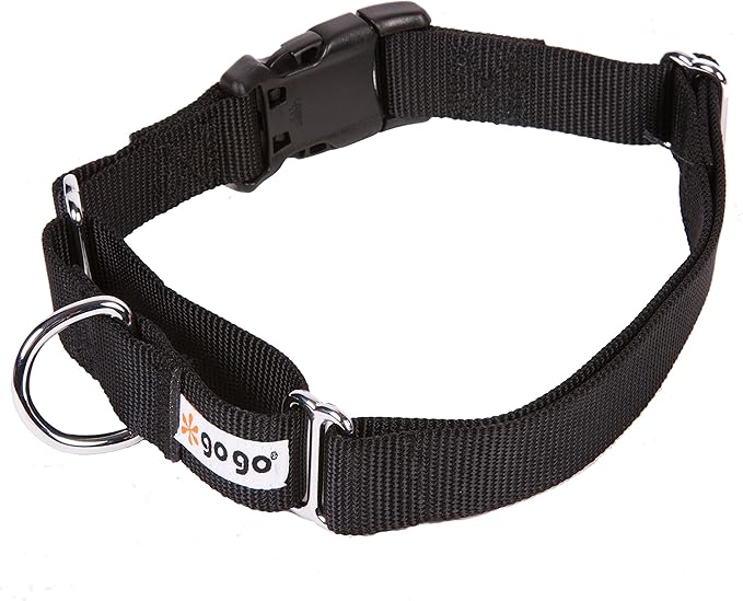 GoGo 3/8" X-Small Comfy Nylon Martingale Collar, Black
