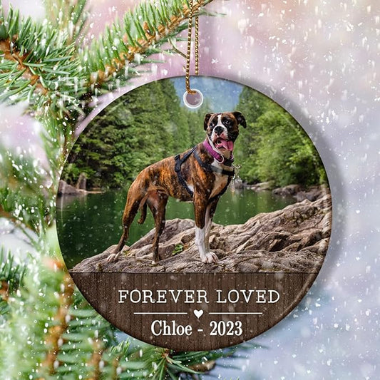 Dog Memorial Ornament, Custom Pet Memorial Gift