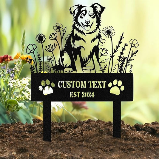 Custom Dog Grave Markers Outdoor, Personalized Pet Grave Marker Stake Dog Memorial, Outdoor Weatherproof Pet Cemetery Sign, Personalized Dog Memorial Gifts for Loss of Dog