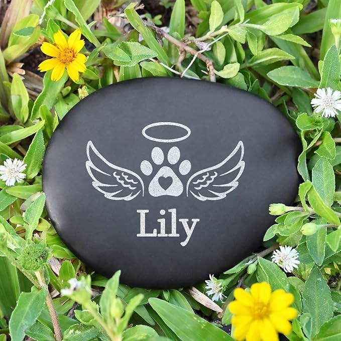Dog Memorial Gifts - Pet Memorial Stones - Sympathy Gift for Loss of Pet - Pet Loss Gifts - Pet Bereavement Gifts - Remembrance Gifts for Loss of Dog - In Memory of Dog - Cat Memorial Stones