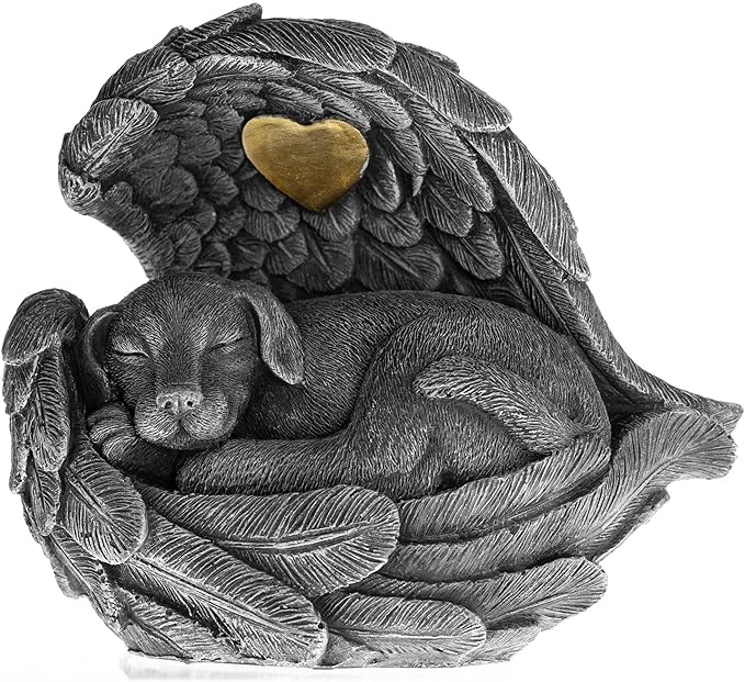 iHeartDogs Dog Urn Pet Memorial Gift - Garden Stone Urn for Dog Ashes - Pet Loss Gifts