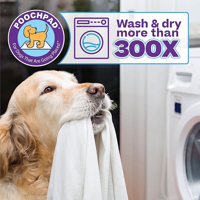 PoochPad Original Washable, Reusable Potty Pad (Large, Pack of 2) - Unmatched Odor Control, Leakproof Puppy Training Pee Pad