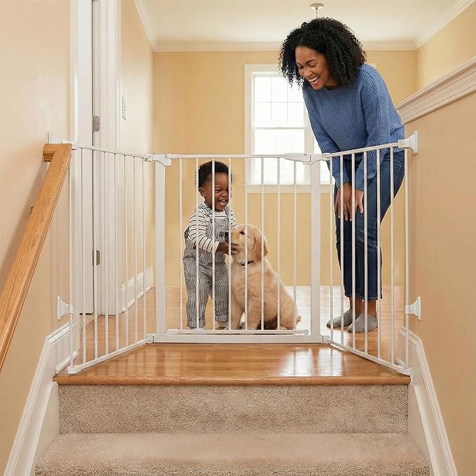 KidCo - Custom Fit Auto Closing ConfigureGate Baby Gate with 30 Inch Door Section, Baby Fence, Safety Gate (White)