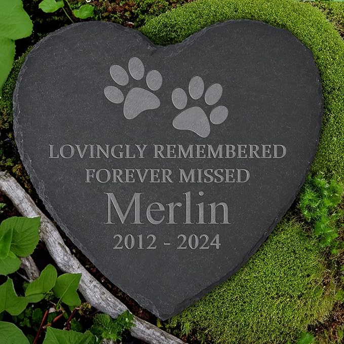 Personalized Pet Memorial Stone, Dog Memorial Gifts for Loss of Dog, Pet Loss Gifts, Pet Memorial, Loss of Dog Sympathy Gift, Dog Remembrance Gift, Pet Bereavement Gifts - Lovingly Remembered