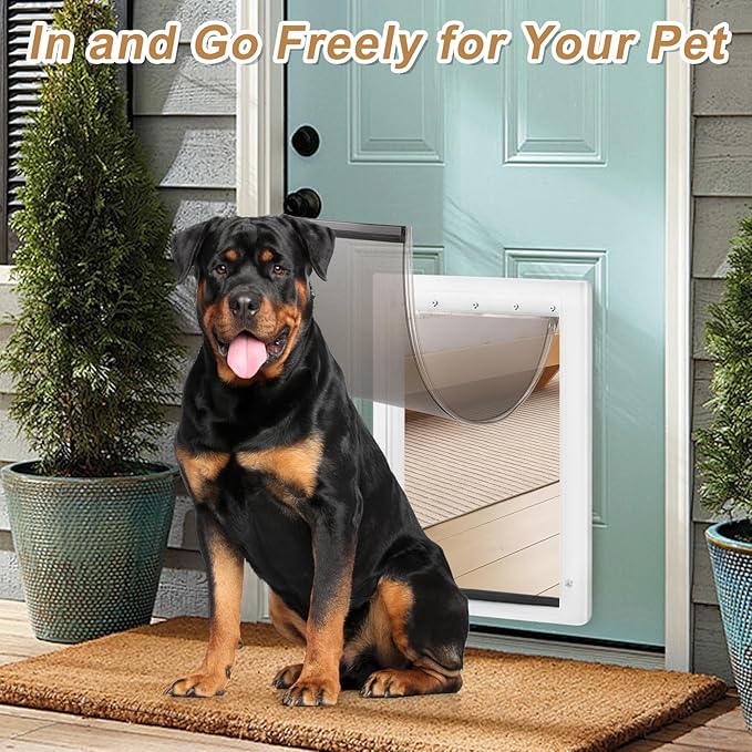 Large Dog Door Replacement Flap with Screws, Compatible with PAC11-11039, Measures 10 1/8" X 16 7/8", Cat Pet Door Replacement Flap, Weather Resistant and Easy to Install