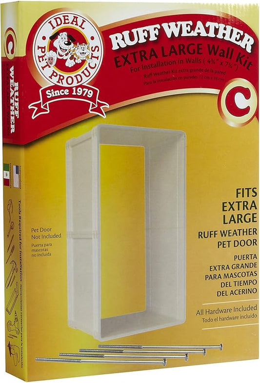 Ideal Pet Products Ruff-Weather Pet Door Wall Installation Kit, Extra Large, 9.75" x 17" Flap Size