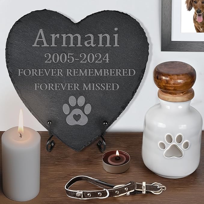 Dog Memorial Gifts for Loss of Dog, Dog Memorial Stone, Pet Memorial Gifts, Pet Memorial Stone, Pet Loss Sympathy Gift, Cat Memorial Gifts, Dog Bereavement Gifts - Forever Remembered
