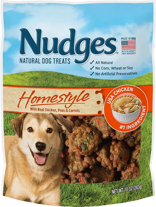 Nudges Blue Buffalo Homestyle Natural Dog Treats, Chicken, 10oz Bag