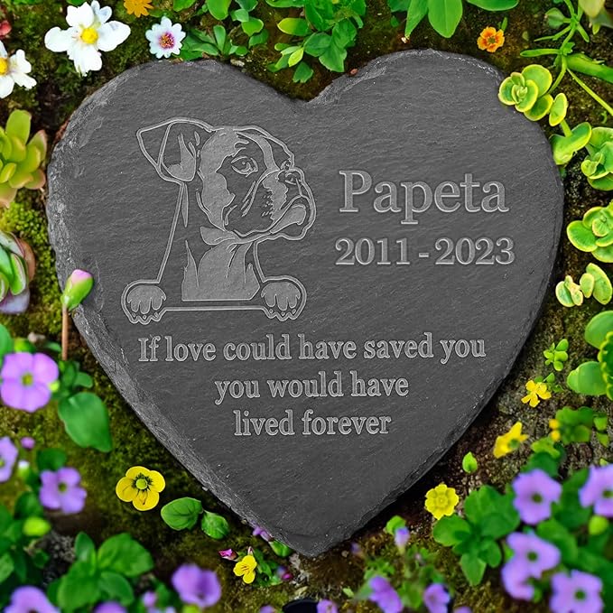 Personalized Boxer Memorial, Boxer Dog Memorial Stone, Loss of Boxer, Boxer Keepsake, in Loving Memory Boxer