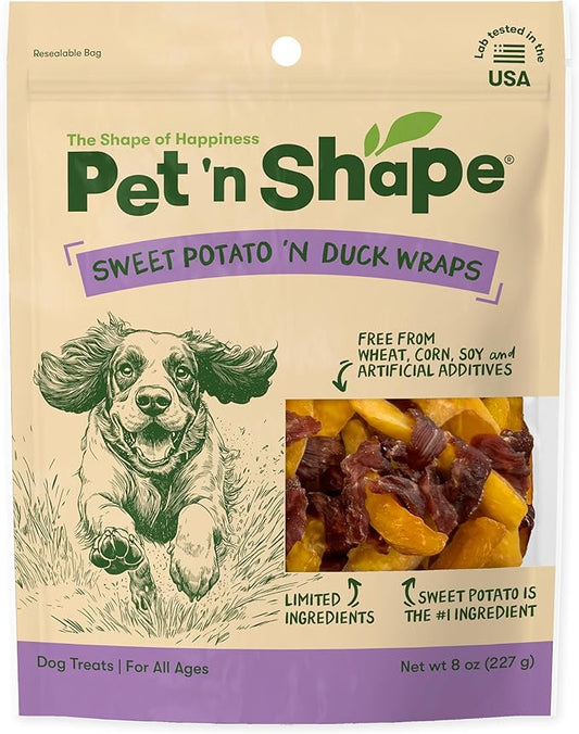 Pet 'n Shape Sweet Potato Chews Jerky Dog Treats - 8 Ounce