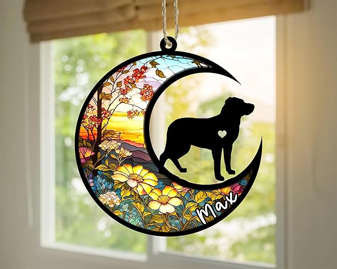 Personalized Dog Memorial, Custom Name Greater Swiss Mountain Dog Christmas Ornament with Name, Custom Breeds, Pet Loss Light Catcher, Gifts for Lovers Loss of Pet Sympathy on Mothers Day Christmas