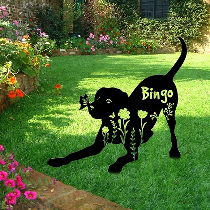 Custom Metal Pet Grave Markers Dog Memorial Plaque, Waterproof Dog Grave Markers Outdoor, Memorial Garden Decor for Loss of Beloved Pet, Personalized Sympathy Gift for Dogs