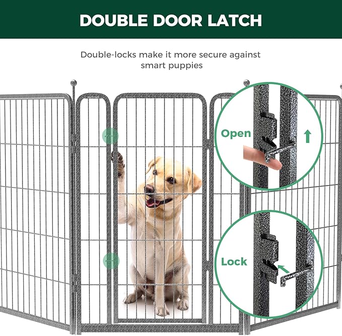 FXW Aster Dog Playpen Designed for Yard, 40inch 32 Panels