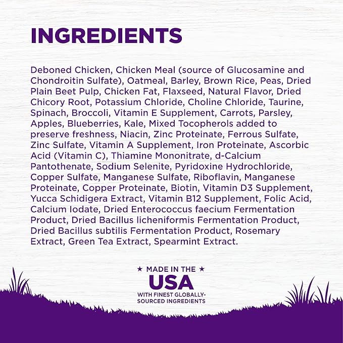 Wellness Complete Health Dry Dog Food, Wholesome Grains, Natural, Chicken & Oatmeal, (30-Pound Bag)