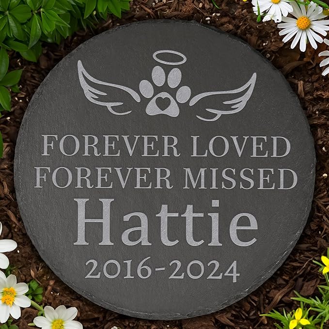 Pet Memorial Gift, Pet Memorial Stone, Sympathy Gift, Personalized Pet Memorial, Memorial Gift, Dog Memorial, Cat Memorial, Memorial Stone - Forever Loved Forever Missed