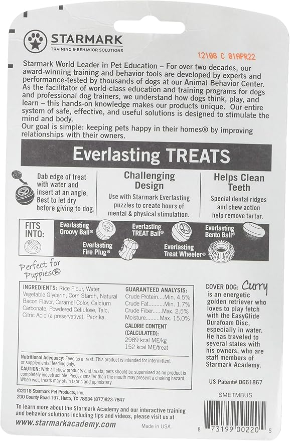 Starmark Everlasting Dental Chew, Bacon Flavored, Medium, 8 Count