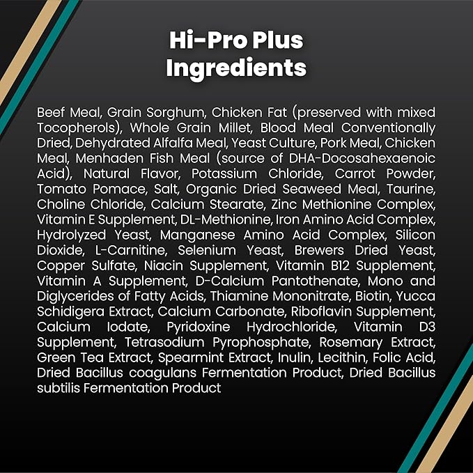 VICTOR Super Premium Dog Food – Hi-Pro Plus Dry Kibble – High Protein Dog Food with 30% Protein – Beef, Chicken, Pork, Fish Meals, Gluten Free - for High Energy and Active Dogs & Puppies, 15lbs