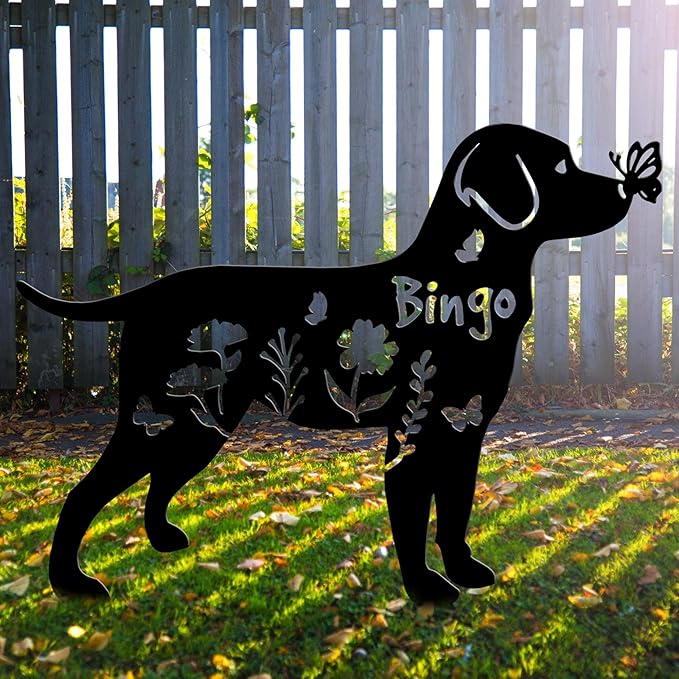 Custom Metal Pet Grave Markers Dog Memorial Plaque, Waterproof Dog Grave Markers Outdoor, Memorial Garden Decor for Loss of Beloved Pet, Personalized Sympathy Gift for Dogs