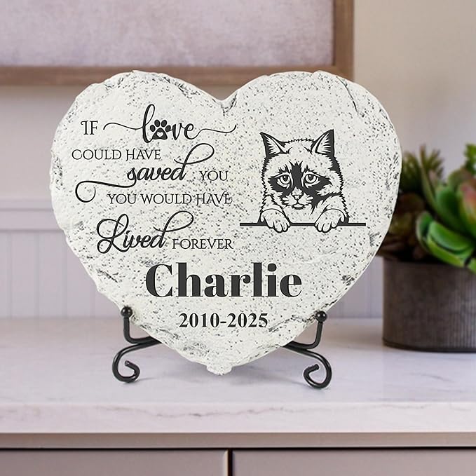 Personalized Dog Memorial Stone, Loss Gifts for Pet, Garden Stone, Pet Loss Gifts Cat Memorial Gifts, Cemetery Decorations, Grave Stone (Cat)