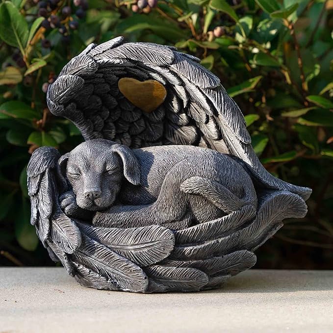 iHeartDogs Dog Urn Pet Memorial Gift - Garden Stone Urn for Dog Ashes - Pet Loss Gifts